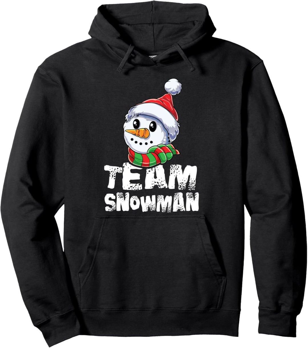 Team Snowman Schneemann Weihnachten Xmas Crew Partner Squad Pullover Hoodie