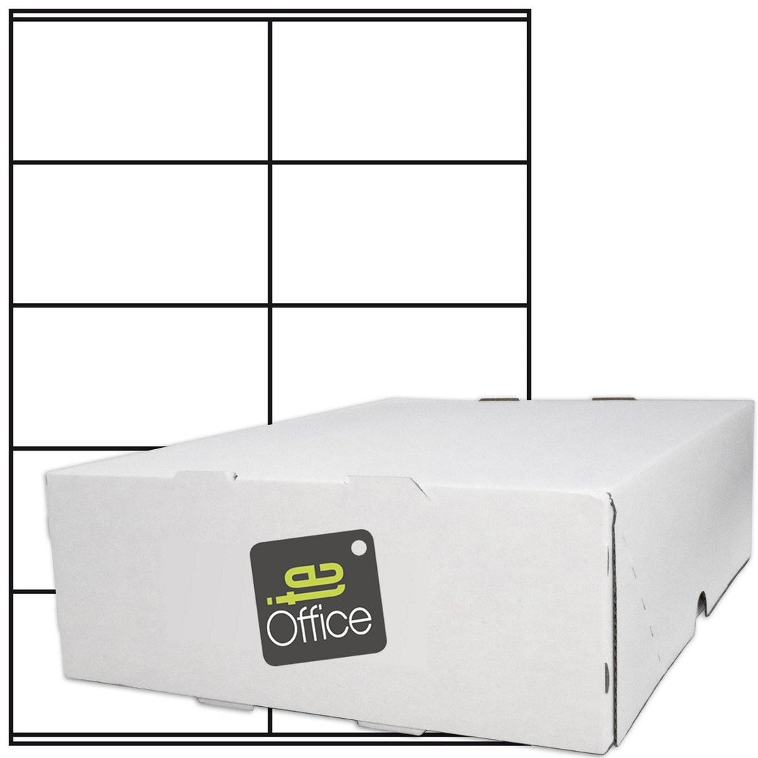 TE-Office 5000 Stück Haftetiketten Klebeetiketten Versandetiketten auf A4 Bogen weiss matt 105 x 58