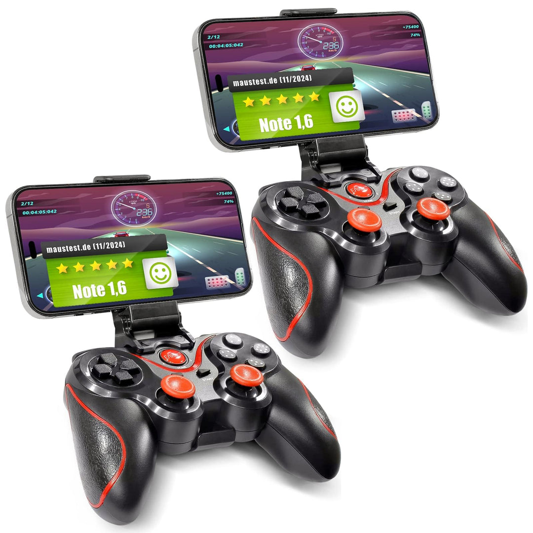 Eaxus® Bluetooth Controller X3 - Wireless Gamepad, 2er Set