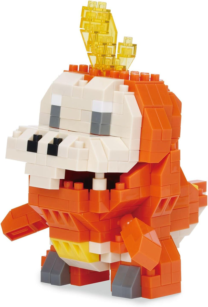 Bandai - Nanoblock - Krokel (Fuecoco) - Pokémon - Mini-Bausteinfigur - Konstruktionsspiel - Bausatz