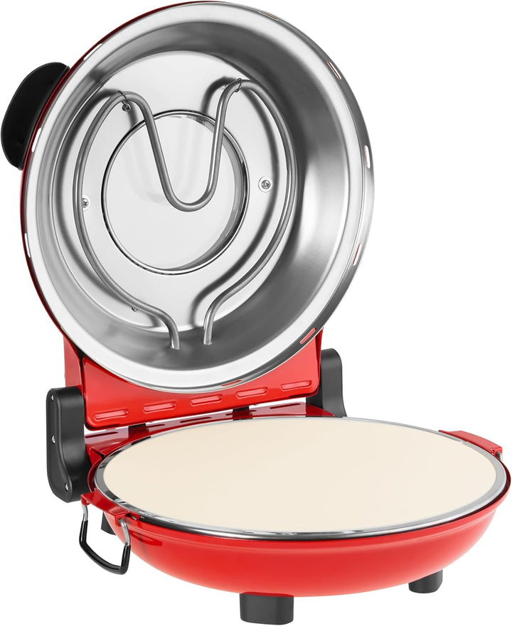 Teesa Supreme+ Pizzaofen, 405 °C, 1200 W, Sichtfenster der Klinge abnehmbar, Stein, Temperaturkontro