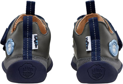 Affenzahn Barfussschuh Leder Buddy mit Klettverschluss Weich rutschfest Flexibel Reflektierend für J