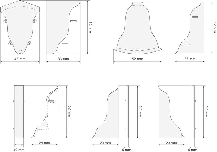 DQ-PP 16m Sockelleisten 52mm PVC Weiss Laminatleisten Fussleisten aus Kunststoff Dekore, 16m Sockell