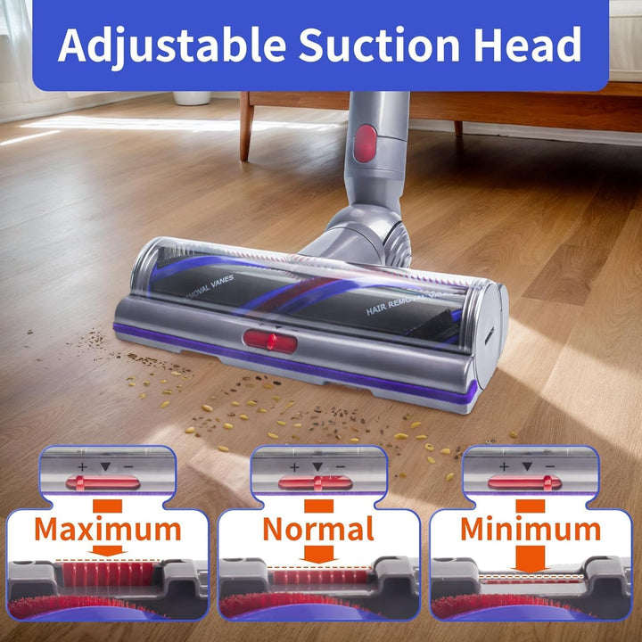 Torque Drive Bürste für Dyson V11 V15 V10 V8 V7 Bürste Anti-Tangle Einstellbare Saugkraft Elektrisch