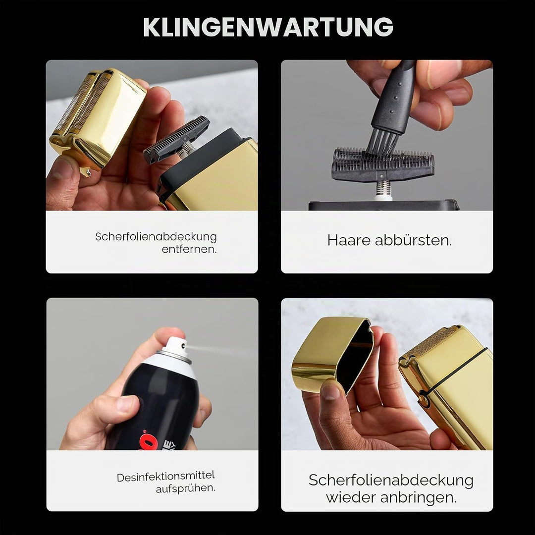BaBylissPRO Baberology Doppelfolienrasierer FXFS2G GOLDFX Professioneller Elektrorasierer, Gold