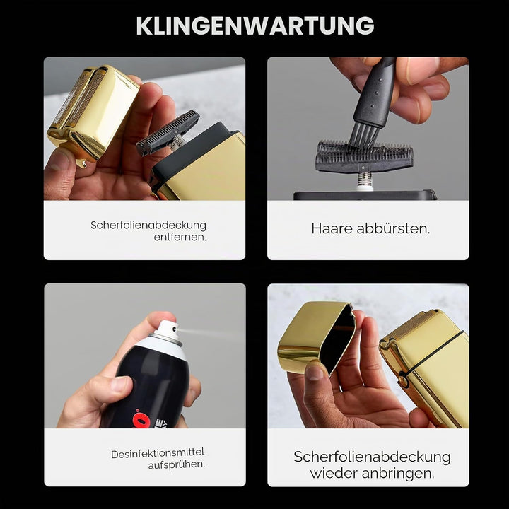 BaBylissPRO Baberology Doppelfolienrasierer FXFS2G GOLDFX Professioneller Elektrorasierer, Gold
