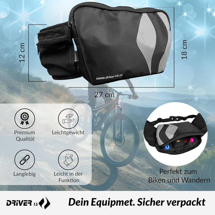 Driver13 Hipo Pack Hüfttasche 3L schwarz Bauchtasche für Bike-Touren & Trails, Hüftgurt, Hüftgurttas