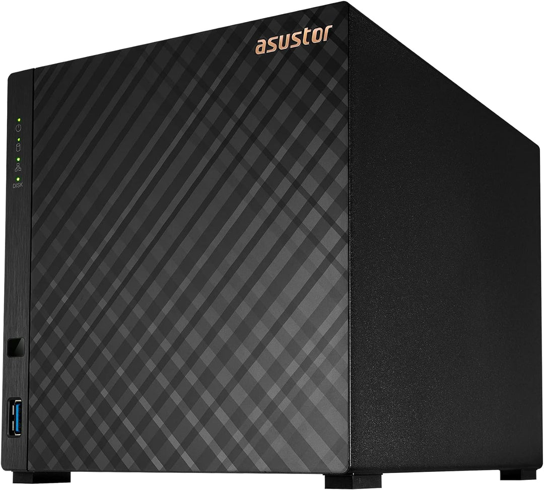 Asustor Drivestor 4 AS1104T 4 Bay NAS Server - Netzwerkspeicher Gehäuse, Quad Core 1.4 Ghz CPU, 2,5