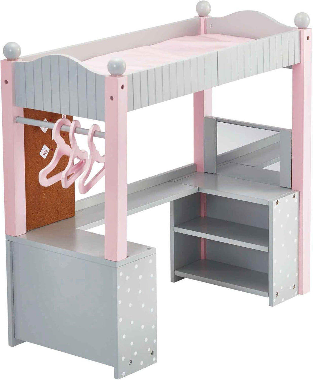 Puppen-Etagenbett Schreibtisch Puppenzubehör Spielzeug Olivias World TD-0204AG