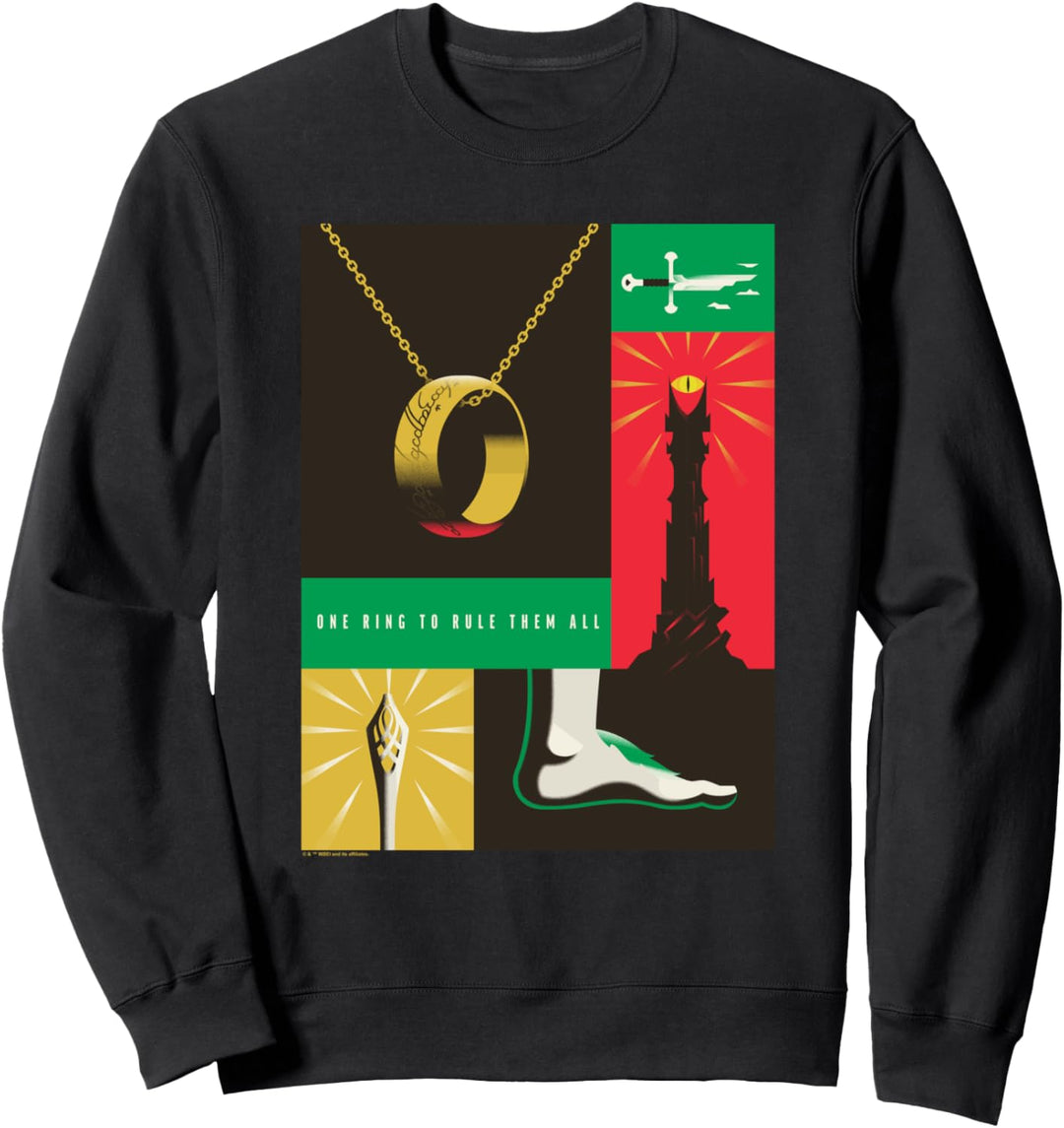 WB 100: Lord of the Rings One Ring To Rule Them All Icons Sweatshirt