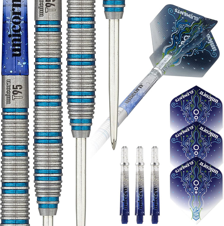 Unicorn T95 Core XL Blue Type 1 95% Tungsten Steel Tip Darts Dartpfeile mit Stahlspitze 20 g blau, 2