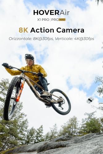 HOVERAir X1 PROMAX Drohne mit Kamera 8K, Faltbar Action Cam mit über 15 vollautomatischen Flugmodi,