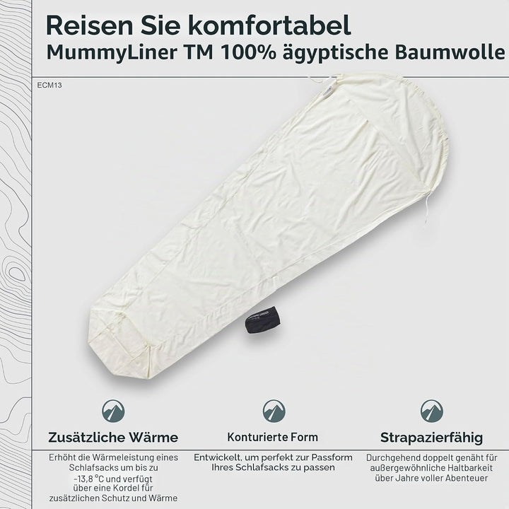 Cocoon Ägyptische Baumwolle MummyLiner Tuareg natur Standardverpackung, natur Standardverpackung