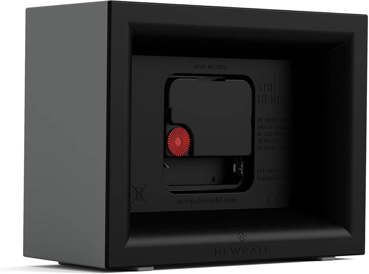 NEWGATE® 'Henry' Kaminuhr - Moderne rechteckige LED-Uhr in Grau, ideal für Schreibtische, Tische, Re