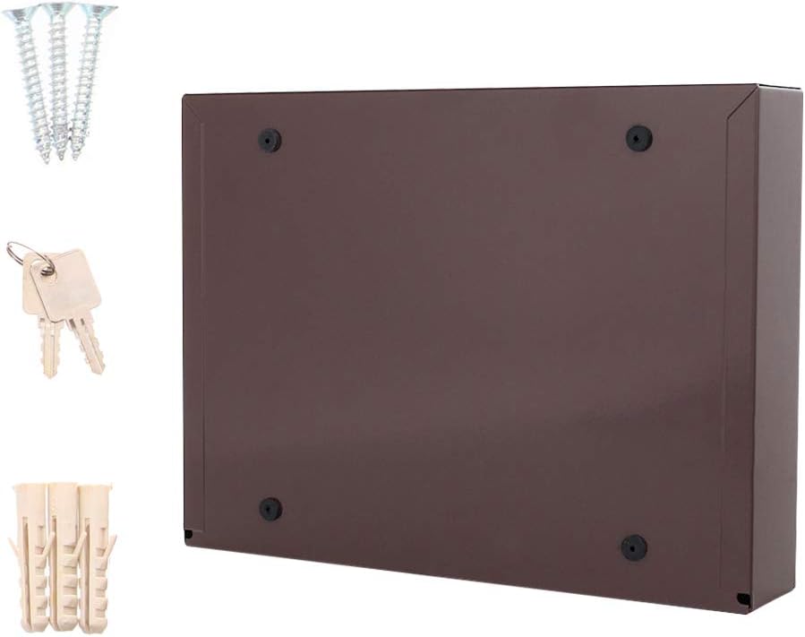 Profirst Mail PM 100 Briefkasten Braun Stahl HXB 32x24 cm Zylinderschloss 2 Schlüssel Namensschildha