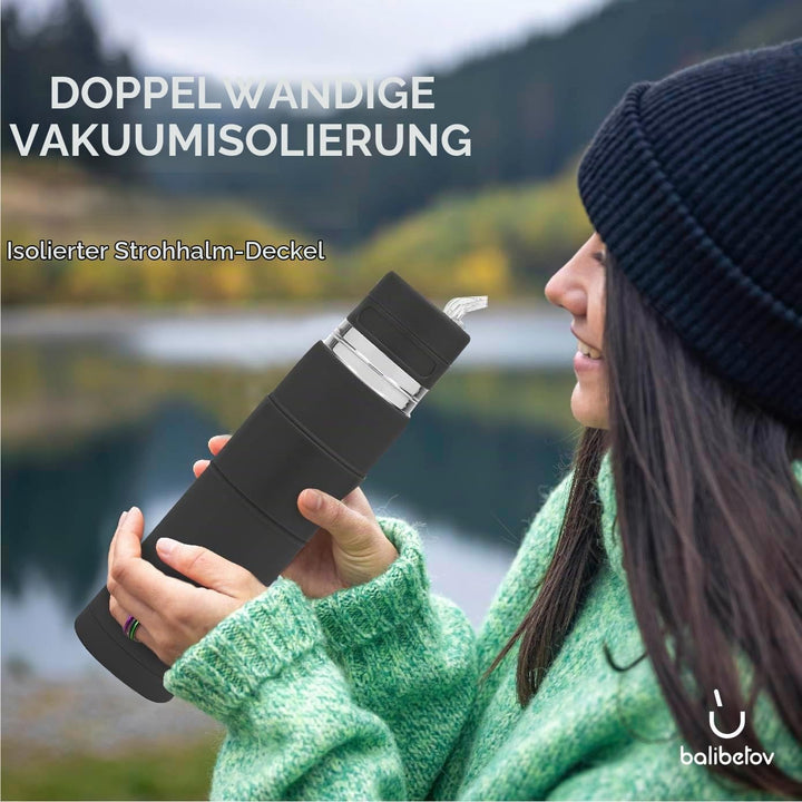 BALIBETOV 750 ml AutoMate Yerba Mate Thermobehälter – Mate Cup und Bombilla – Thermobehälter, Mate u