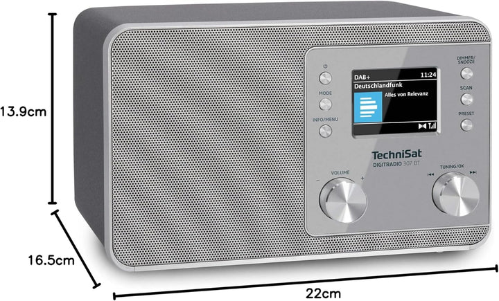 TechniSat DIGITRADIO 307 BT – DAB+ Radio mit BestTune (DAB, UKW, AUX in, Bluetooth-Audiostreaming, K