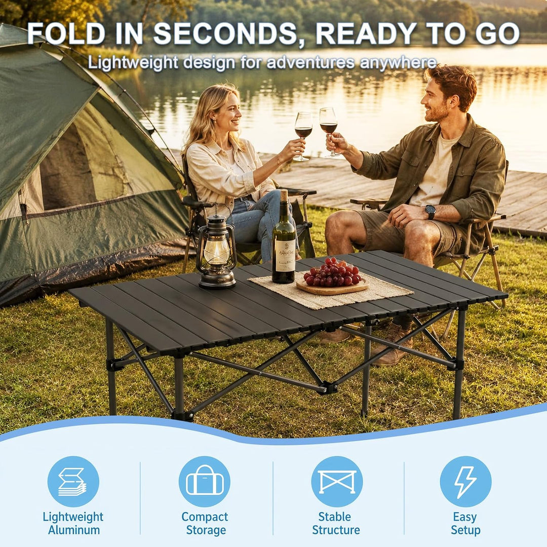 Campingtisch Klappbar, Klapptisch Camping, Campingtisch Faltbar mit Tasche für Picknick Kochen Wande