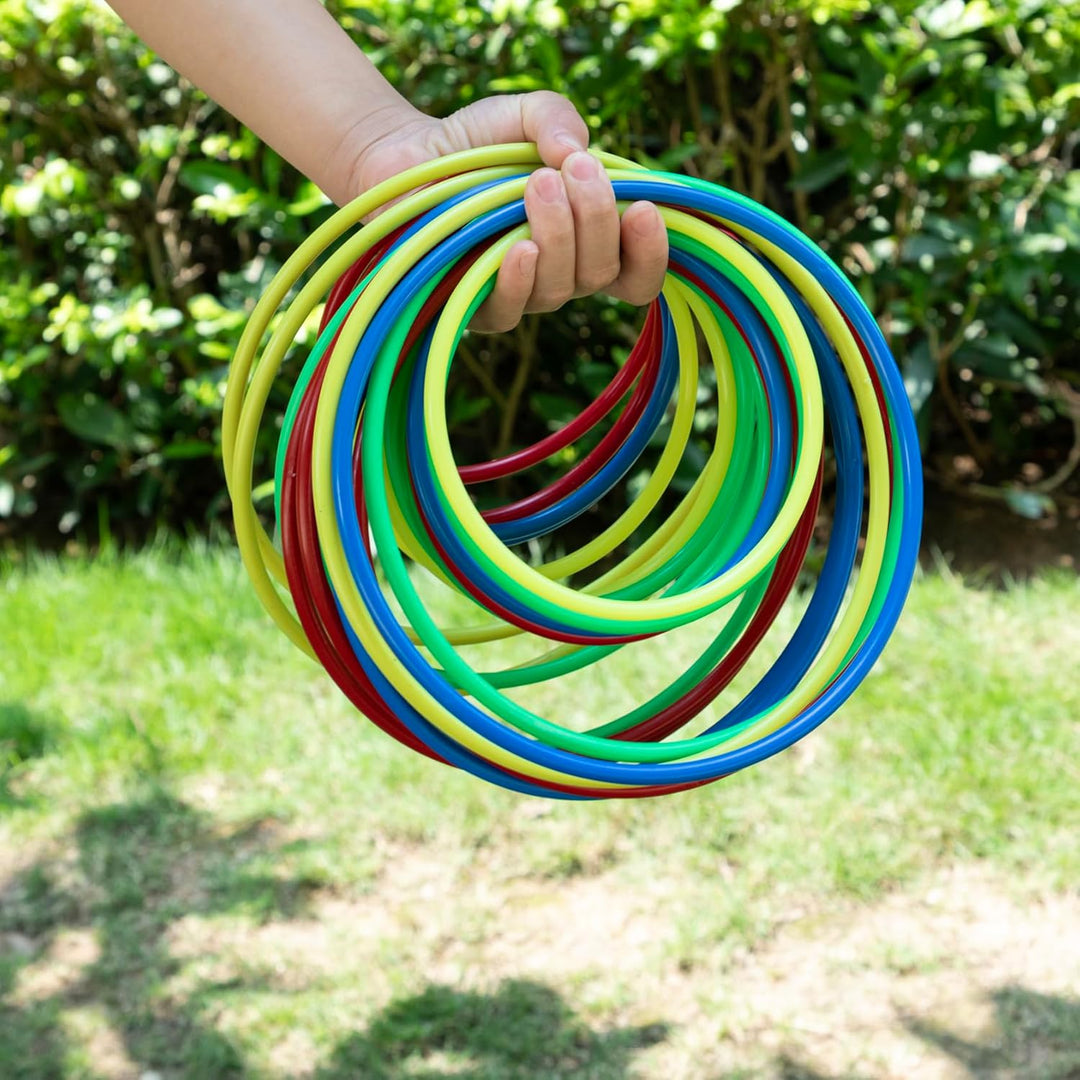 24 Stück Plastik-Wurfringe Spielzeug, Wurfringe für Kinder, Wurfring-Spielzeug für Karneval, drinnen