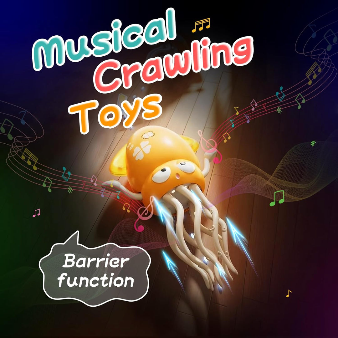 Tanzender & krabbelnder Oktopus mit LED Lichtern und Musik - Automatisch schwingendes musikalisches
