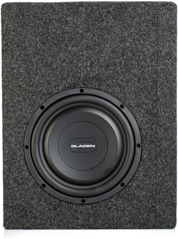 Gladen RSX10 Slim-CB-CU-AC | 25cm Downfire Aktiv-Subwoofer geschlossen