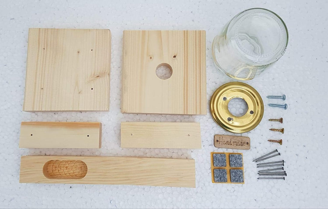 Top- Holzbausatz- Bastelset- Bonbonspender aus Holz- Süssigkeitenautomat- Naturholz- Bausatz- Werkel