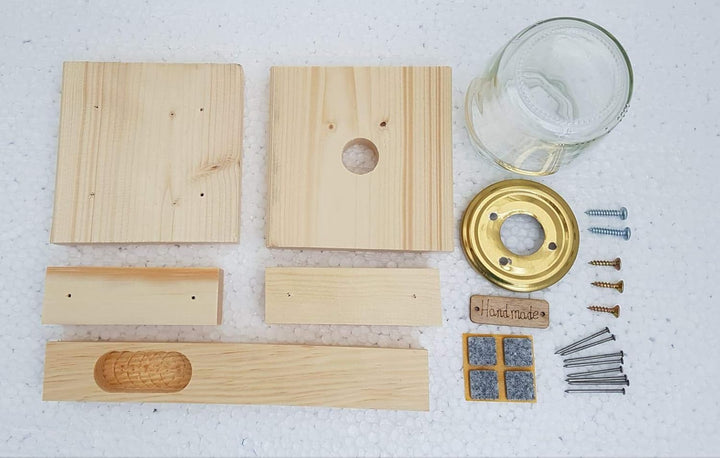 Top- Holzbausatz- Bastelset- Bonbonspender aus Holz- Süssigkeitenautomat- Naturholz- Bausatz- Werkel