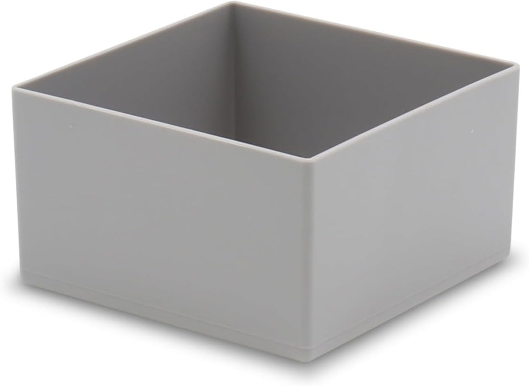 1a-TopStore 25 Stück Einsatzkasten E 63/3, grau, 63/3 108x108x63 mm, aus Polystyrol, Industrienorm,
