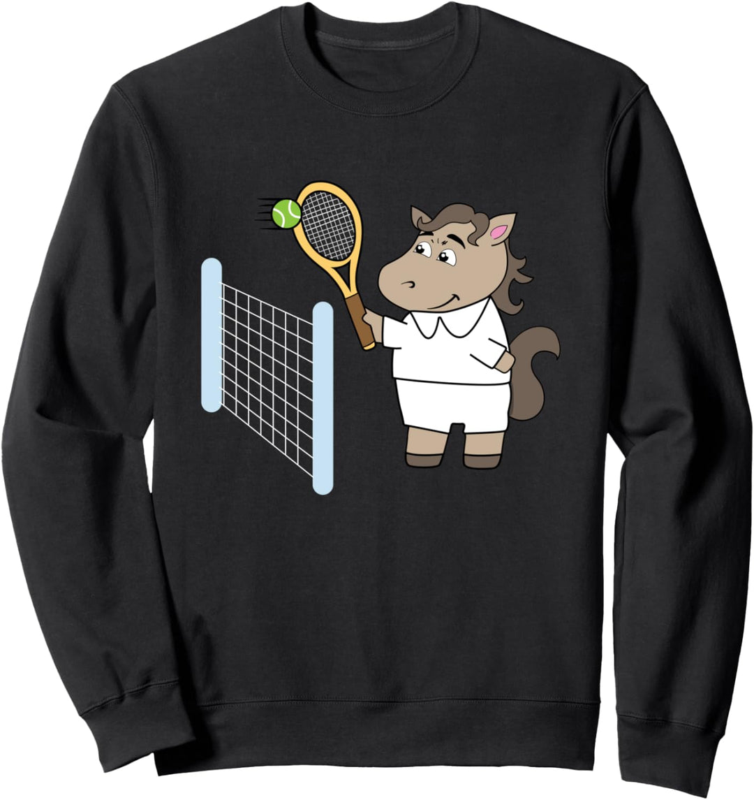 Tennis Mädchen Pferde reiten Sweatshirt