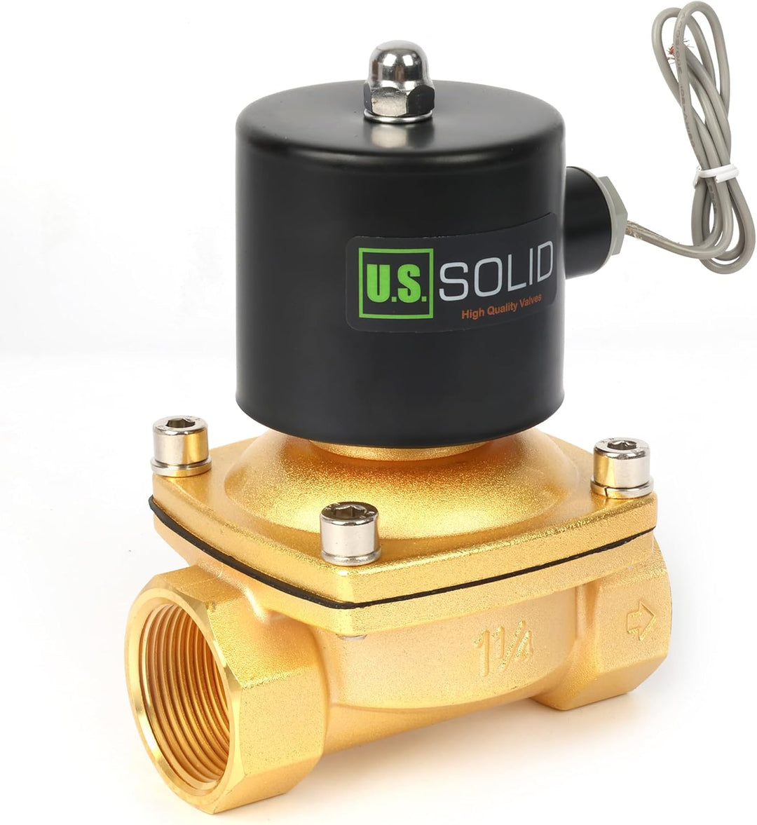U.S. Solid Magnetventil – 1 1/4 Zoll Zinklegierung 220 V AC Elektrisches Wasserventil, NBR-Dichtung
