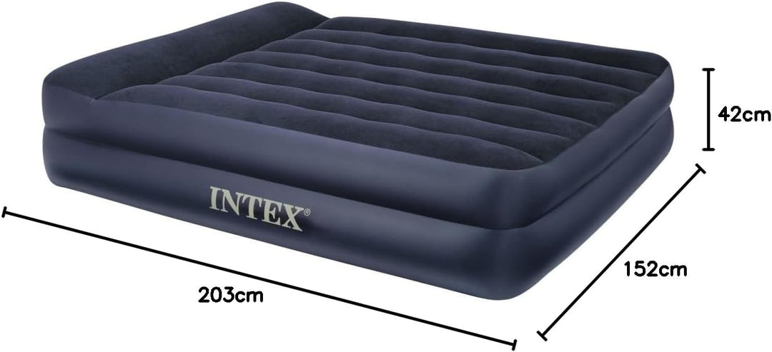 Intex Pillow Rest Raised Luftbett - Queen - 203 x 152 x 42 cm - Mit eingebaute elektrische Pumpe 203