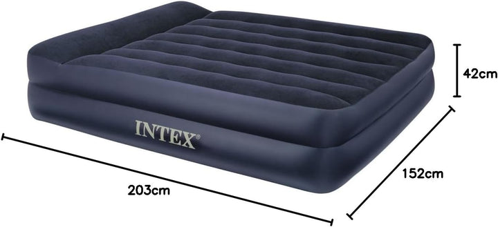 Intex Pillow Rest Raised Luftbett - Queen - 203 x 152 x 42 cm - Mit eingebaute elektrische Pumpe 203