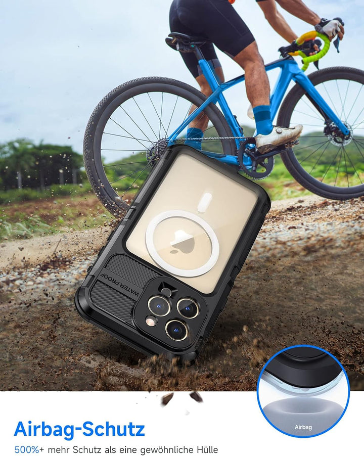 seacosmo für iPhone 14 Pro Hülle Wasserdicht [Kompatibel mit Magsafe] Metall Handyhülle iPhone 14 Pr