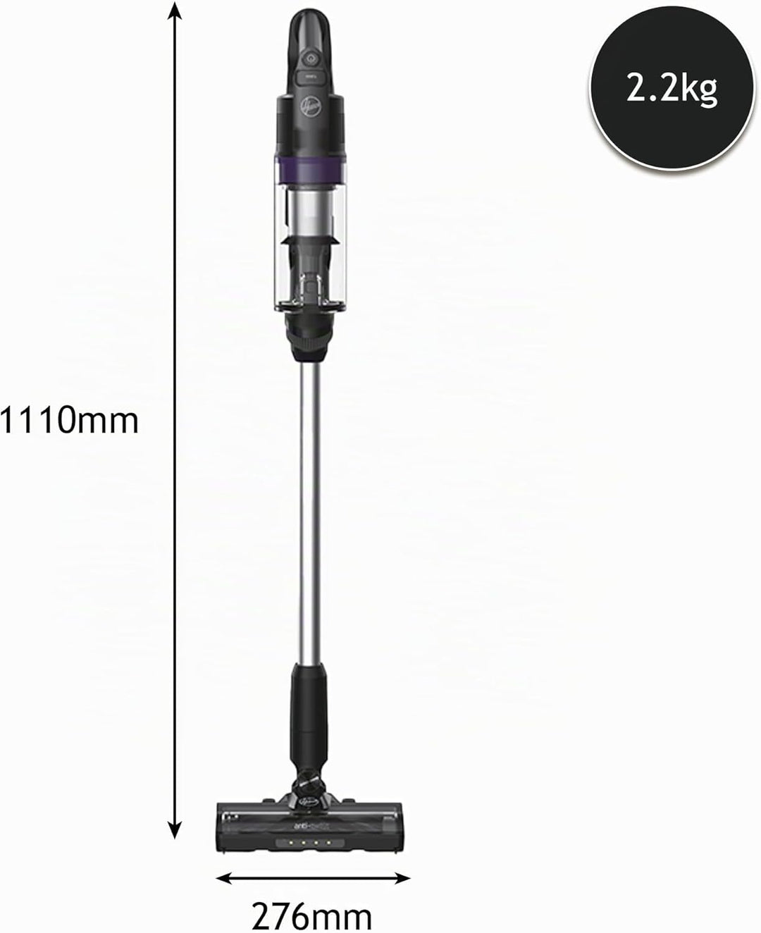 Hoover HF1 Plus Akku Staubsauger mit Anti-Haarverwicklung, Parkfunktion, Staubsauger kabellos mit XL