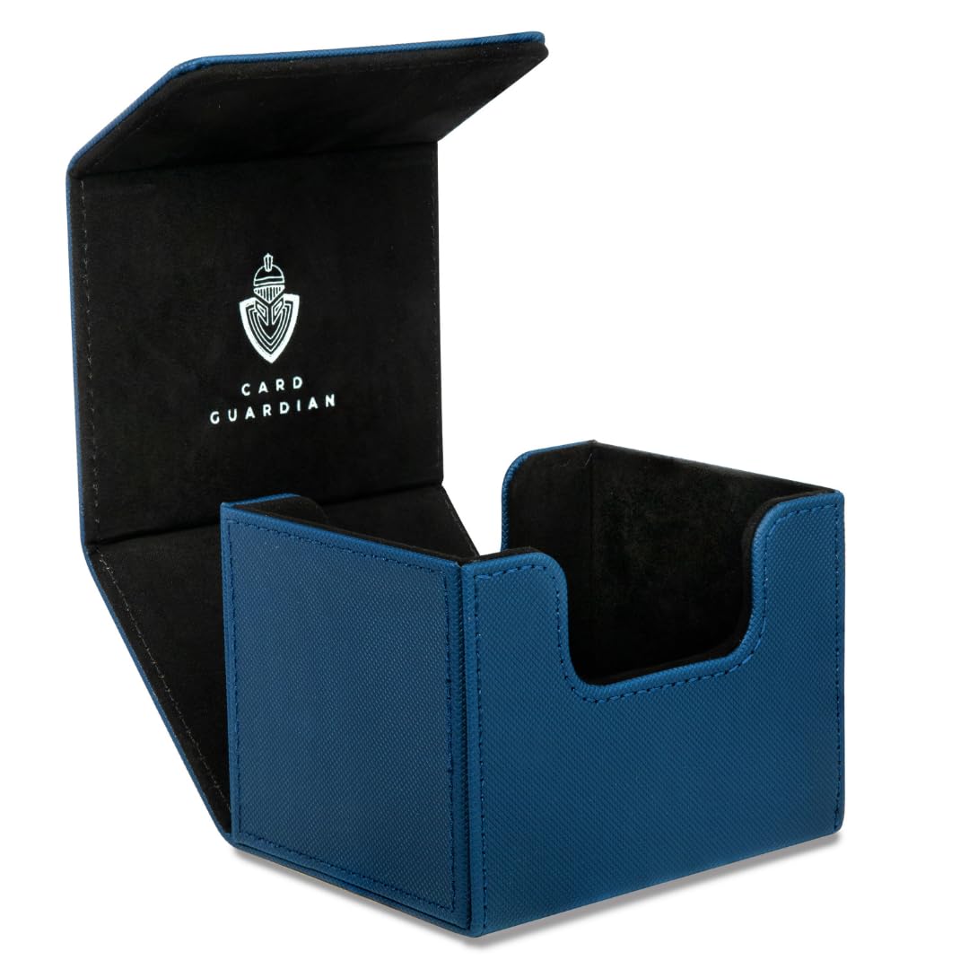 Card Guardian - Premium Sammelkarten Box für 100 Karten - ohne PVC Karten Halter für Spielkarten (Bl