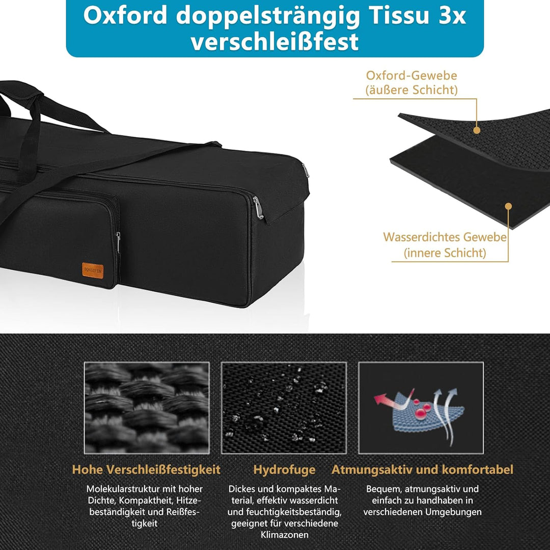 Stativtasche 50in Stativtragetasche, 127x21x21cm strapazierfähige Nylontasche mit Schultergurten und