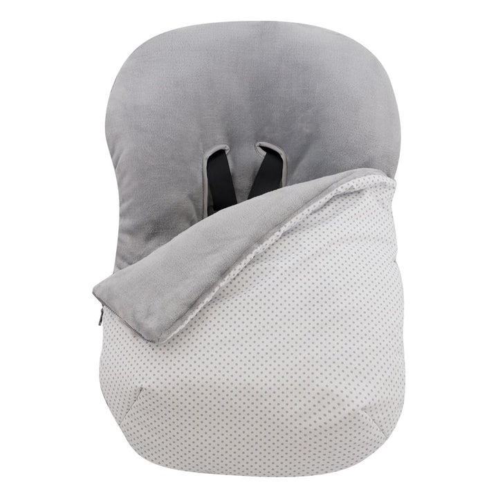 JYOKO KIDS Universal Winterfusssack für Babyschale Babyschale (Fleece, Grey Dots) Grey Dots Fleece,