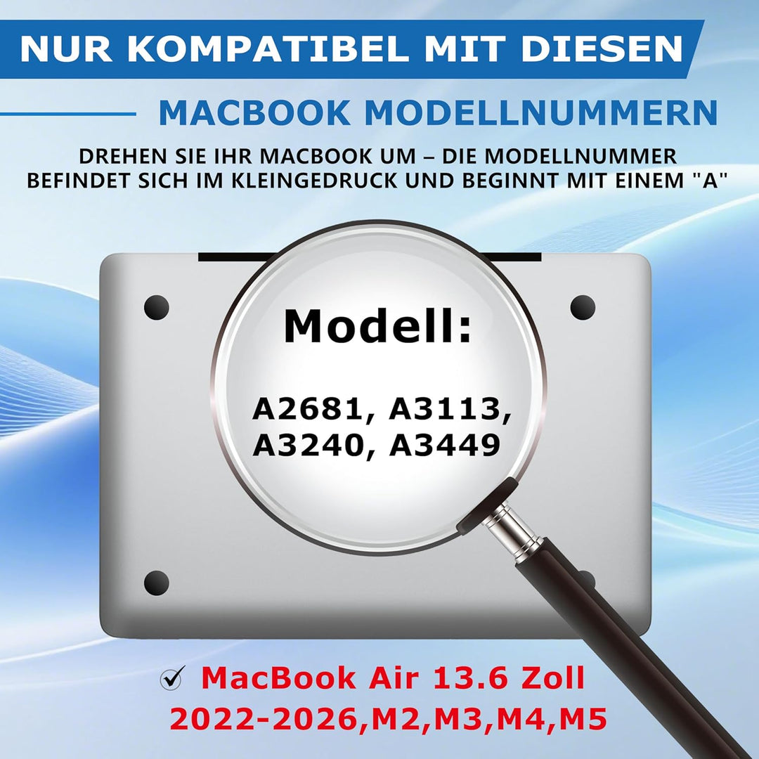 Magnetischer Blickschutzfolie für Macbook Air 13 & 13,6 Zoll (2022–2026, M2, M3, M4, M5), Abnehmbare