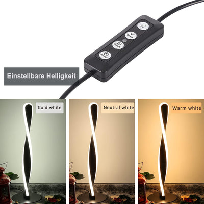 ZMH LED Tischlampe Nachttischlampe Modern - 52CM Design Tischleuchte Dimmbar mit Schalter 10W Energi