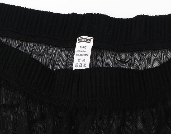Herren Boxershorts Transparent Leicht Luftig Atmungsaktiv Bequem Geeignet für den Sommer 3schwarz L,