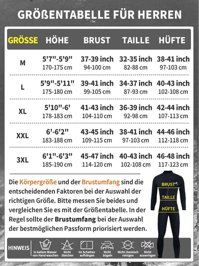 Owntop 5mm Neoprenanzüge für Männer Frauen - Erwachsenen Neopren Taucheranzug, Ganzkörper Wet Suit m