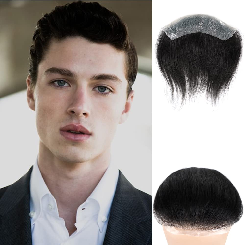 Lordhair Toupet Herren,100% Europäisches Echthaar Herren Toupet Echthaar,V-LOOP Skin Toupet Herren,T