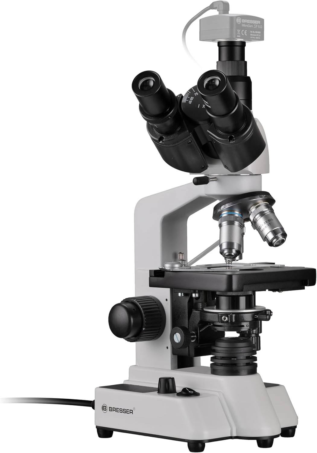 Bresser Durchlicht Mikroskop Researcher Trino Vergrösserung für gehobene Ansprüche, LED Beleuchtung