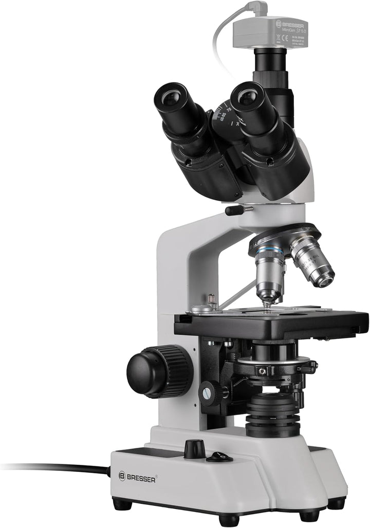 Bresser Durchlicht Mikroskop Researcher Trino Vergrösserung für gehobene Ansprüche, LED Beleuchtung