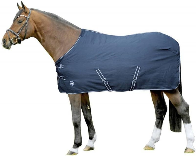 HKM Sommer Stalldecke -Florida- dunkelblau Rückenlänge 145 cm, dunkelblau Rückenlänge 145 cm