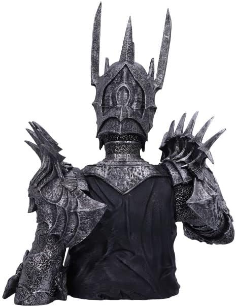 Nemesis Now Offizielles Lizenzprodukt Herr der Ringe, Sauron-Büste, Silber, 39 cm