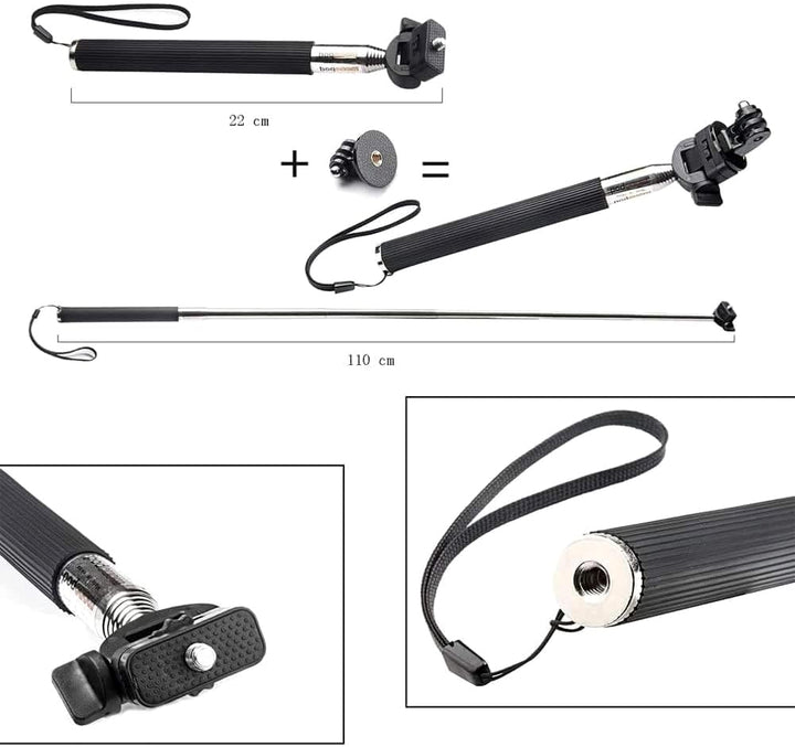 11-in-1-Zubehör-Set für Action-Kamera, kompatibel mit GoPro Hero 9, 8, Max, 7, 6, 5, 4, Black, GoPro
