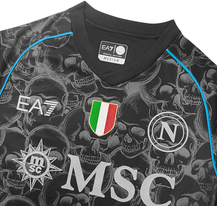 SSC NAPOLI Unisex Maglia Halloween T-Shirt (1er Pack) M Schwarz, M Schwarz