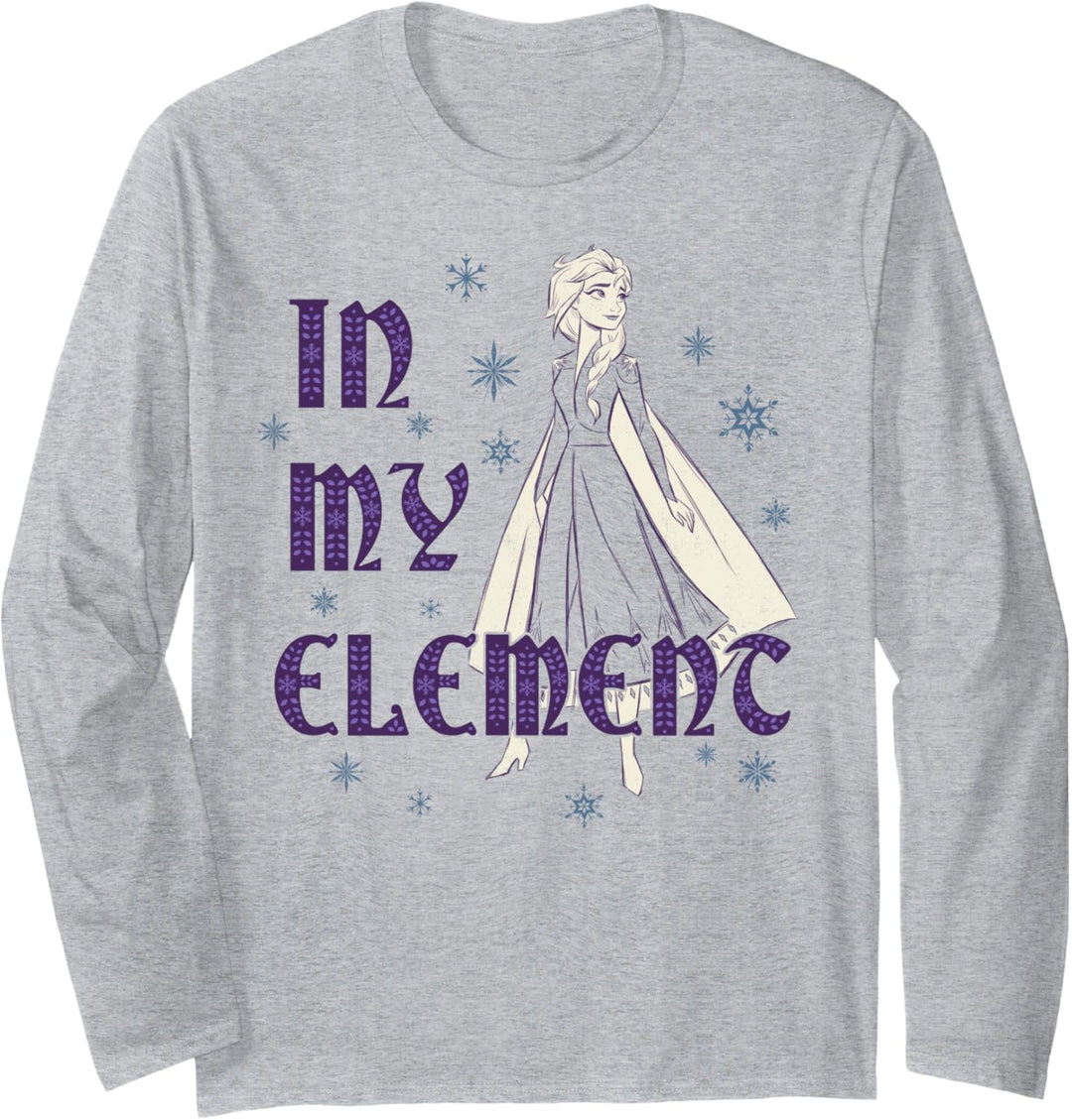 Disney Frozen 2 Elsa In My Element Portrait Langarmshirt