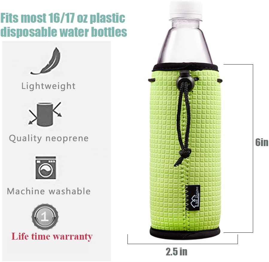 WKieason 16-18oz Neoprene Water Bottle Sleeves Insulators Beverage Bottle Can Sleeves Covers Beer Bo